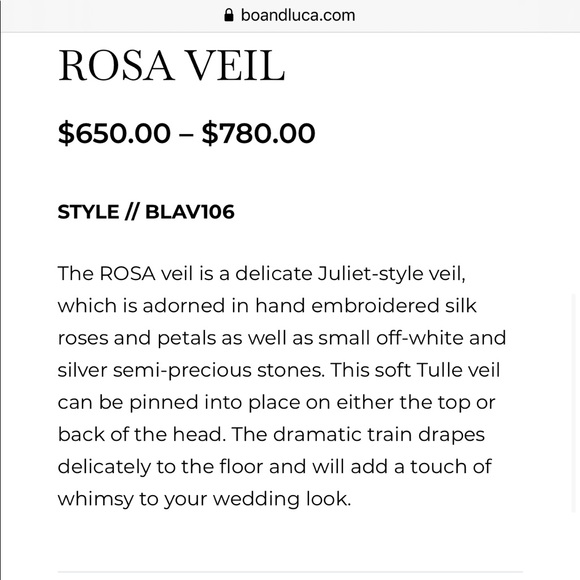 Bo & Luca Rosa Veil - Picture 11 of 11